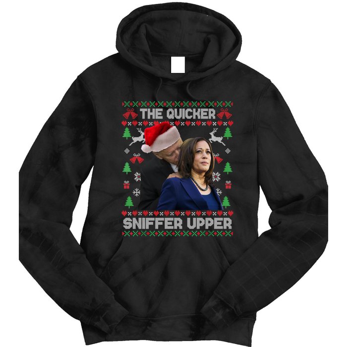 The Quicker Sniffer Upper Anti Biden Ugly Christmas Sweater Sweatshirt Tie Dye Hoodie