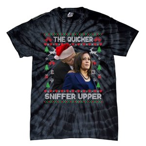 The Quicker Sniffer Upper Anti Biden Ugly Christmas Sweater Sweatshirt Tie-Dye T-Shirt