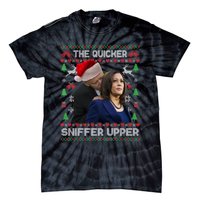 The Quicker Sniffer Upper Anti Biden Ugly Christmas Sweater Sweatshirt Tie-Dye T-Shirt