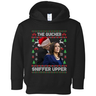 The Quicker Sniffer Upper Anti Biden Ugly Christmas Sweater Sweatshirt Toddler Hoodie