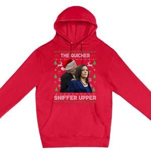 The Quicker Sniffer Upper Anti Biden Ugly Christmas Sweater Sweatshirt Premium Pullover Hoodie