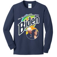 The Quicker Sniffer Upper Biden & Kamala Harris Kids Long Sleeve Shirt