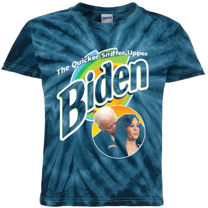 The Quicker Sniffer Upper Biden & Kamala Harris Kids Tie-Dye T-Shirt