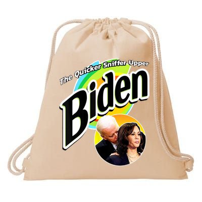 The Quicker Sniffer Upper Cute Gift Anti Biden Cute Gift Pro Trump Funny Great G Drawstring Bag