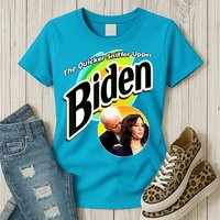 The Quicker Sniffer Upper Cute Gift Anti Biden Cute Gift Pro Trump Funny Great G Womens T-Shirt
