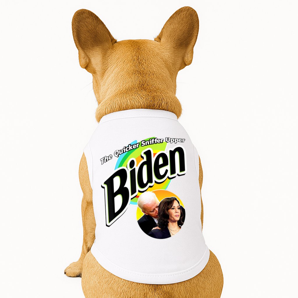 The Quicker Sniffer Upper Cute Gift Anti Biden Cute Gift Pro Trump Funny Great G Doggie Tank