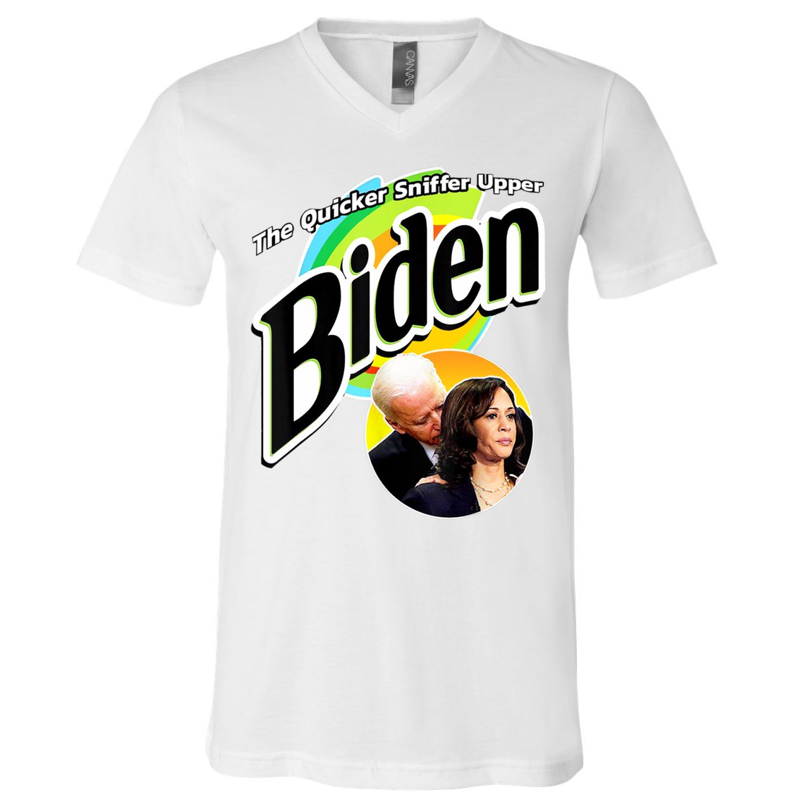 The Quicker Sniffer Upper Cute Gift Anti Biden Cute Gift Pro Trump Funny Great G V-Neck T-Shirt