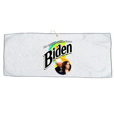 The Quicker Sniffer Upper Cute Gift Anti Biden Cute Gift Pro Trump Funny Great G Large Microfiber Waffle Golf Towel