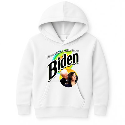 The Quicker Sniffer Upper Cute Gift Anti Biden Cute Gift Pro Trump Funny Great G Kids Hoodie