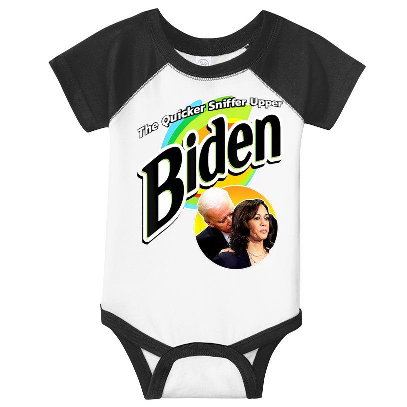 The Quicker Sniffer Upper Cute Gift Anti Biden Cute Gift Pro Trump Funny Great G Infant Baby Jersey Bodysuit