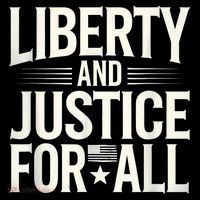 Text Quotes Text Design Of Liberty And Justice For All Women's T-Shirt