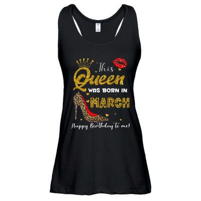 This Queen Was Born In March Happy Birthday To Me Wo Ladies Essential Flowy Tank