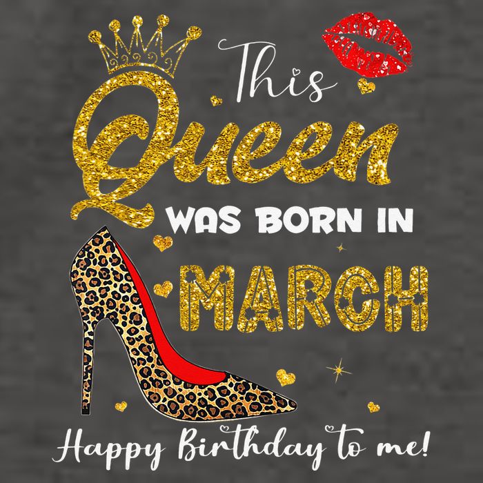This Queen Was Born In March Happy Birthday To Me Wo Vector Backpack