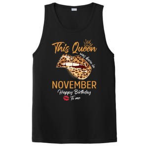 This Queen Was Born In November Happy Birthday To Me Leopard PosiCharge Competitor Tank