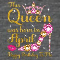 This Queen Was Born In April High Heel Happy Birthday Queen 7-Panel Snapback Hat