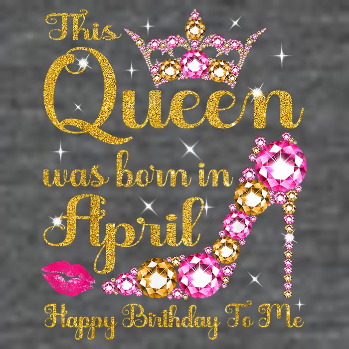 This Queen Was Born In April High Heel Happy Birthday Queen 7-Panel Snapback Hat