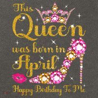 This Queen Was Born In April High Heel Happy Birthday Queen Cotton Canvas Backpack