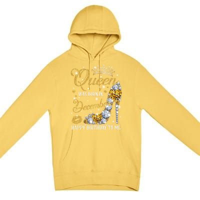 This Queen Was Born In December Happy Birthday To Me Leopard Great Gift Premium Pullover Hoodie