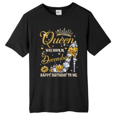 This Queen Was Born In December Happy Birthday To Me Leopard Great Gift Tall Fusion ChromaSoft Performance T-Shirt