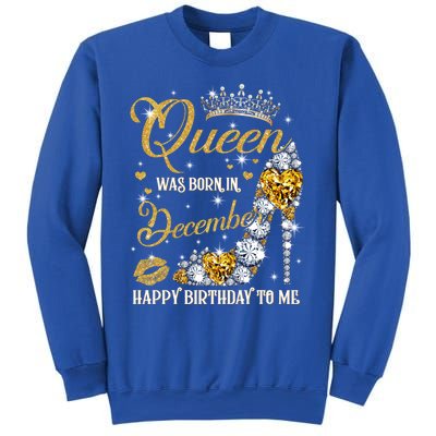 This Queen Was Born In December Happy Birthday To Me Leopard Great Gift Sweatshirt