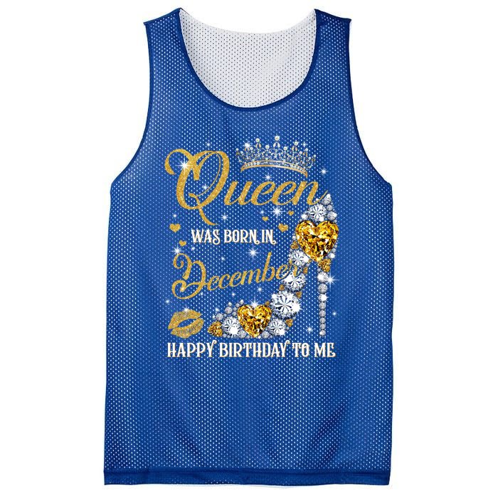 This Queen Was Born In December Happy Birthday To Me Leopard Great Gift Mesh Reversible Basketball Jersey Tank