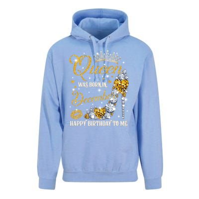 This Queen Was Born In December Happy Birthday To Me Leopard Great Gift Unisex Surf Hoodie