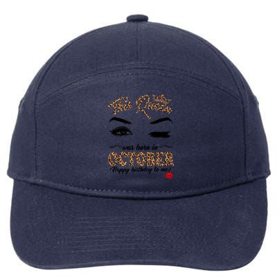 This Queen Was Born In October Happy Birthday To Me October Birthday 7-Panel Snapback Hat