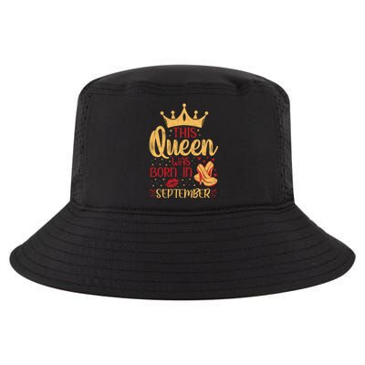 This Queen Was Born In September Happy Birthday High Heel Gift Cool Comfort Performance Bucket Hat