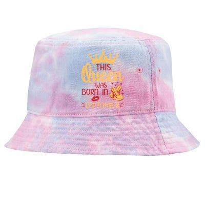 This Queen Was Born In September Happy Birthday High Heel Gift Tie-Dyed Bucket Hat