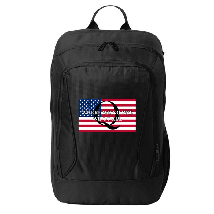 Trump Qanon Where We Go One We Go All City Backpack