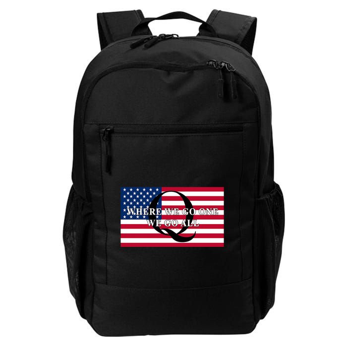 Trump Qanon Where We Go One We Go All Backpack