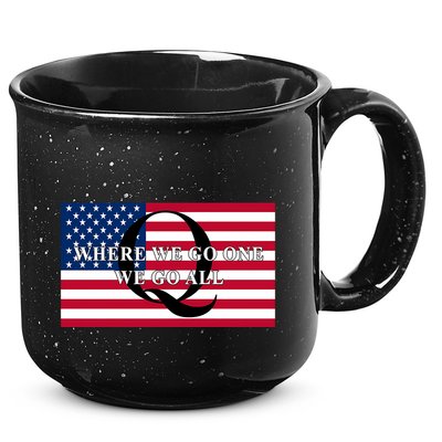 Trump Qanon Where We Go One We Go All 15oz Campfire Ceramic Mug