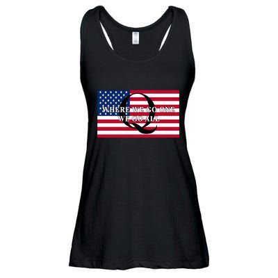 Trump Qanon Where We Go One We Go All Ladies Essential Flowy Tank