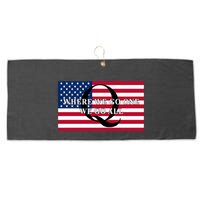 Trump Qanon Where We Go One We Go All Large Microfiber Waffle Golf Towel