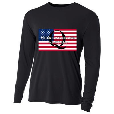 Trump Qanon Where We Go One We Go All Cooling Performance Long Sleeve Crew