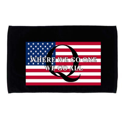 Trump Qanon Where We Go One We Go All Microfiber Hand Towel