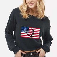 Trump Qanon Where We Go One We Go All Cropped Pullover Crew