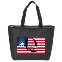 Trump Qanon Where We Go One We Go All Zip Tote Bag