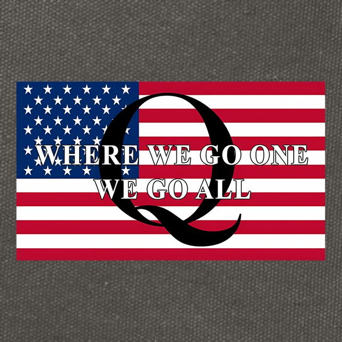 Trump Qanon Where We Go One We Go All Cotton Canvas Backpack