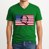 Trump Qanon Where We Go One We Go All V-Neck T-Shirt