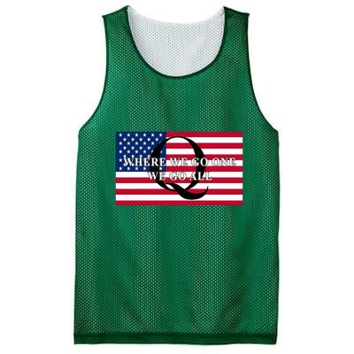 Trump Qanon Where We Go One We Go All Mesh Reversible Basketball Jersey Tank