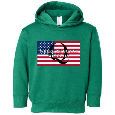Trump Qanon Where We Go One We Go All Toddler Hoodie