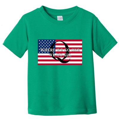 Trump Qanon Where We Go One We Go All Toddler T-Shirt