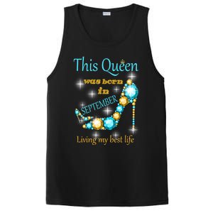 This Queen Was Born In September Gift Funny Gift PosiCharge Competitor Tank