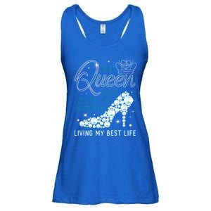 This Queen Was Born In September Funny September Bday Gift Ladies Essential Flowy Tank