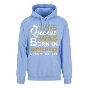 This Queen Was Born In September Living My Best Birthday Meaningful Gift Unisex Surf Hoodie