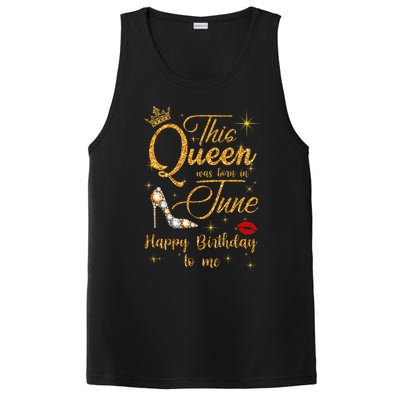 This Queen Was Born In June Happy Birthday To Me PosiCharge Competitor Tank