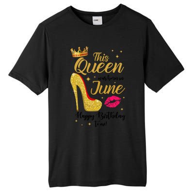 This Queen Was Born In June Happy Birthday To Me Tall Fusion ChromaSoft Performance T-Shirt