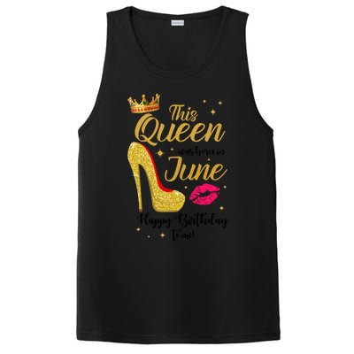 This Queen Was Born In June Happy Birthday To Me PosiCharge Competitor Tank