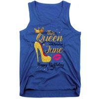 This Queen Was Born In June Happy Birthday To Me Tank Top